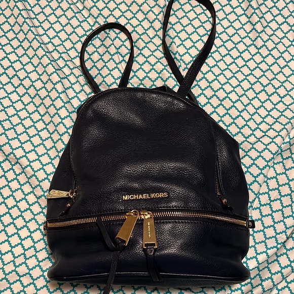 COPY - Michael Kors Rhe Navy Medium Backpack - Picture 2 of 11